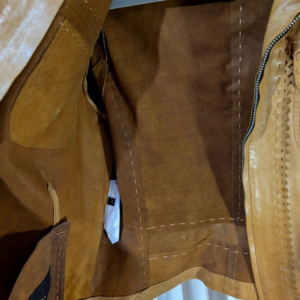 VERAPELLE italian leather Jacket Size IT 44 US 8 - Picture 10 of 13